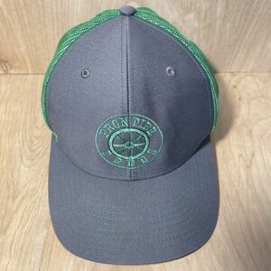 Richardson Frontier Feeds Farm Hat Cap Gray With Green Mesh Snap Back‎